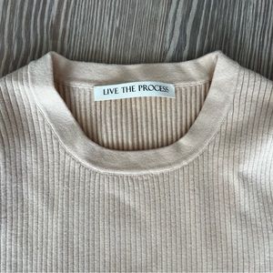 Live the Process tieback cardigan